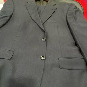 Burberry navy pinstriped suit